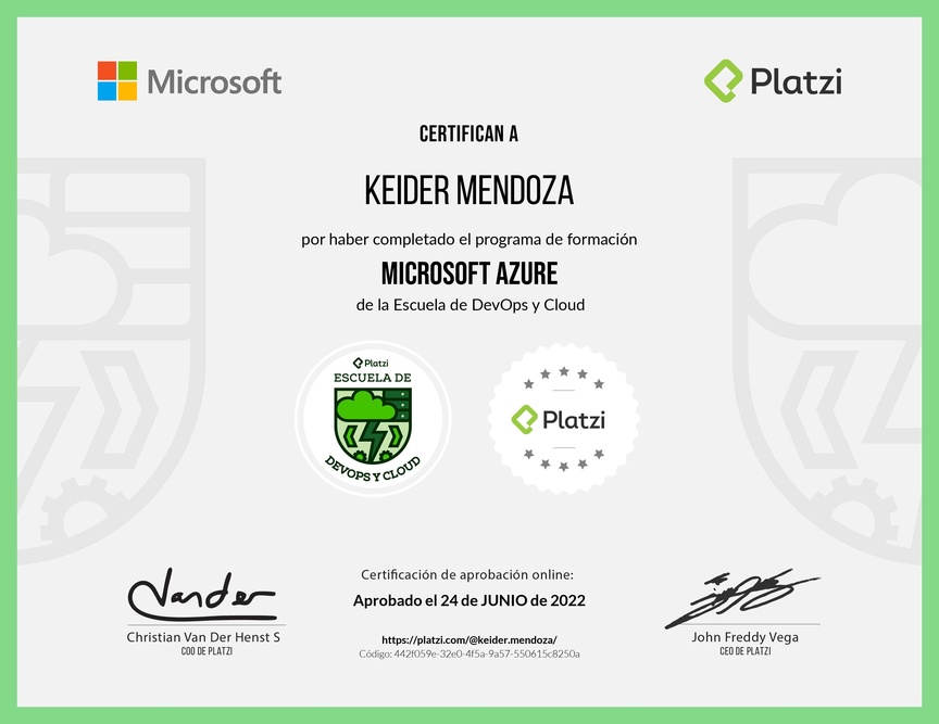 Diploma de la Ruta de Aprendizaje de Microsoft Azure