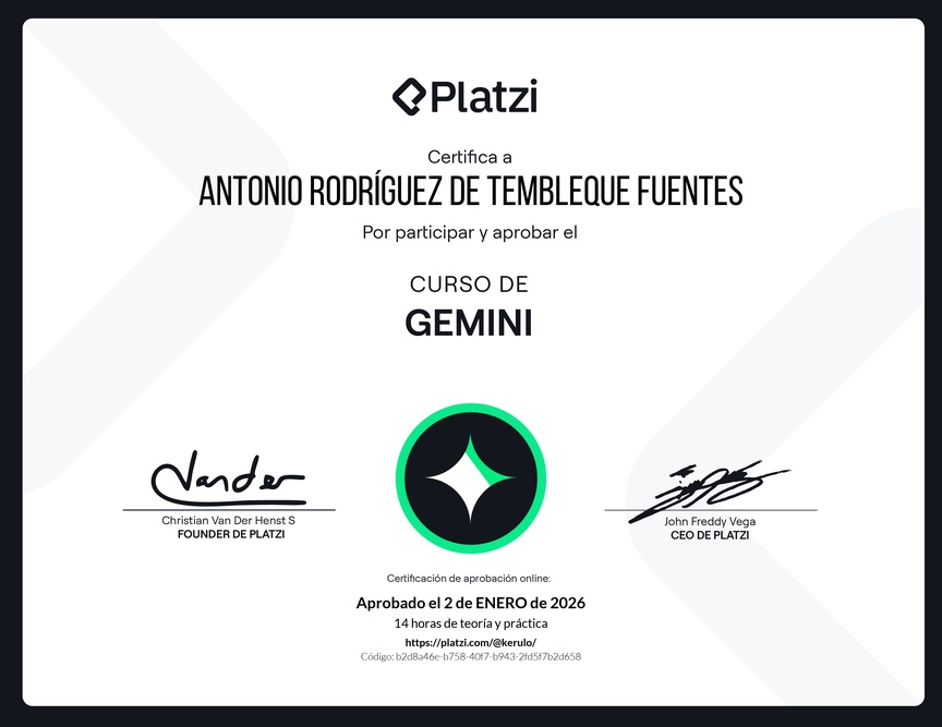 Diploma del Curso de Gemini