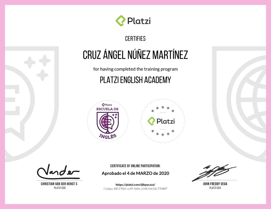 Diploma de la Ruta de Aprendizaje de English Learning