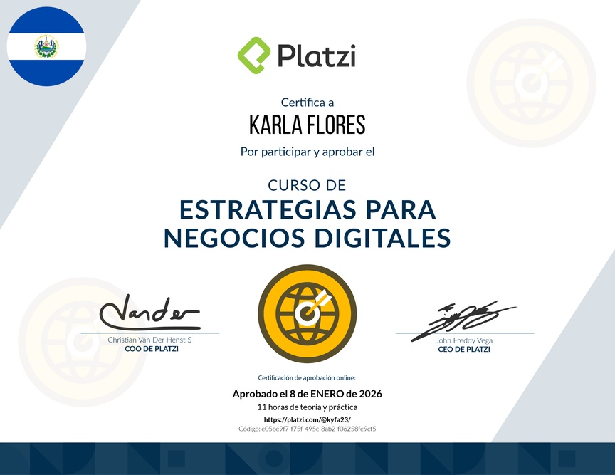 Diploma del Curso de Estrategias para Negocios Digitales
