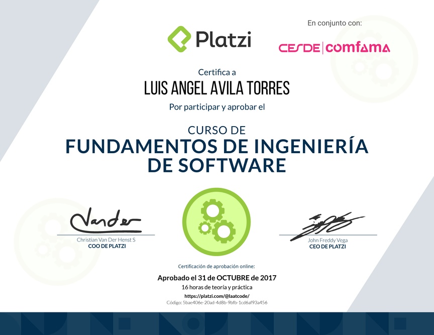 Diploma de Fundamentos de Ingeniería de Software