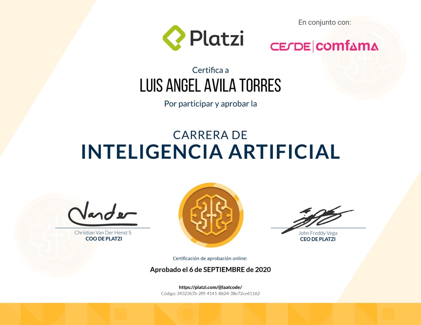 Diploma de la Ruta de Aprendizaje de Inteligencia Artificial MinTIC - Icetex