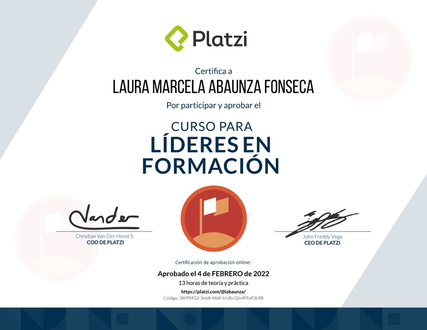 Diploma del Curso para Líderes en Formación