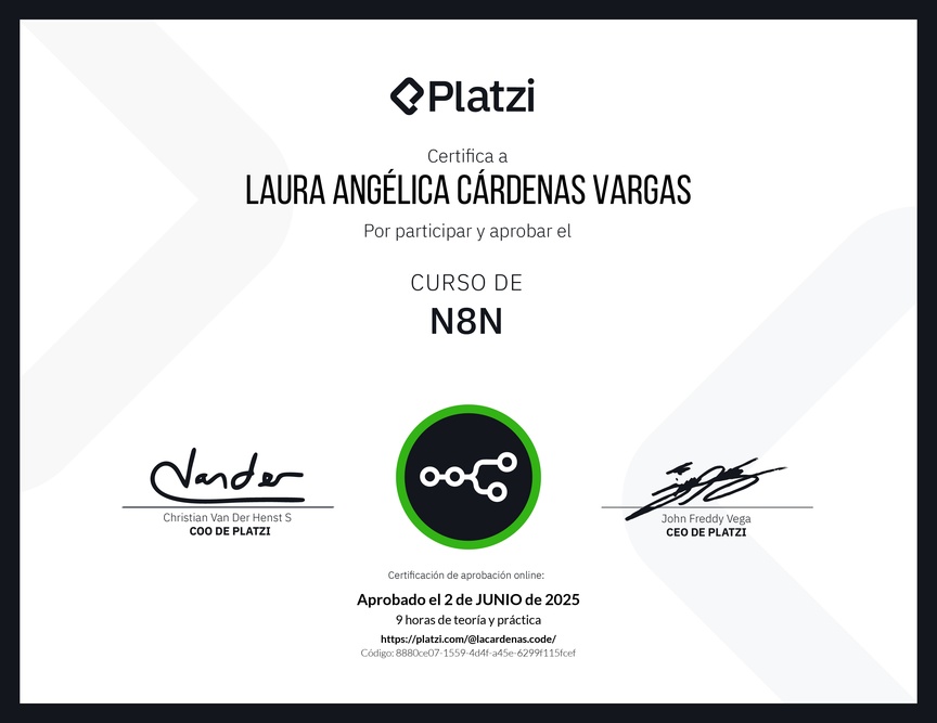 Diploma del Curso de N8N