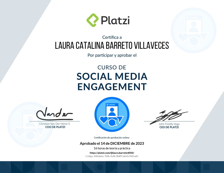 Diploma del Curso de Estrategias de Interacción para Redes Sociales