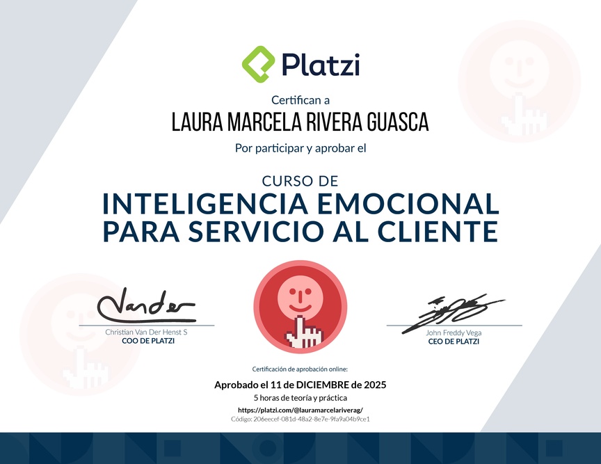 Diploma del Curso de Inteligencia Emocional para Servicio al Cliente