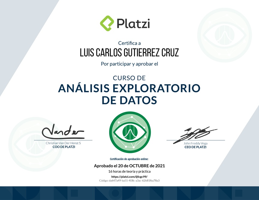 Diploma del Curso de EDA