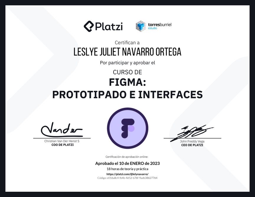 Diploma del Curso Básico de Figma - 2022