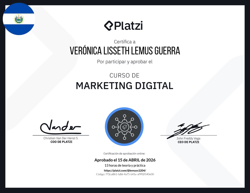 Diploma del Curso de Marketing Digital