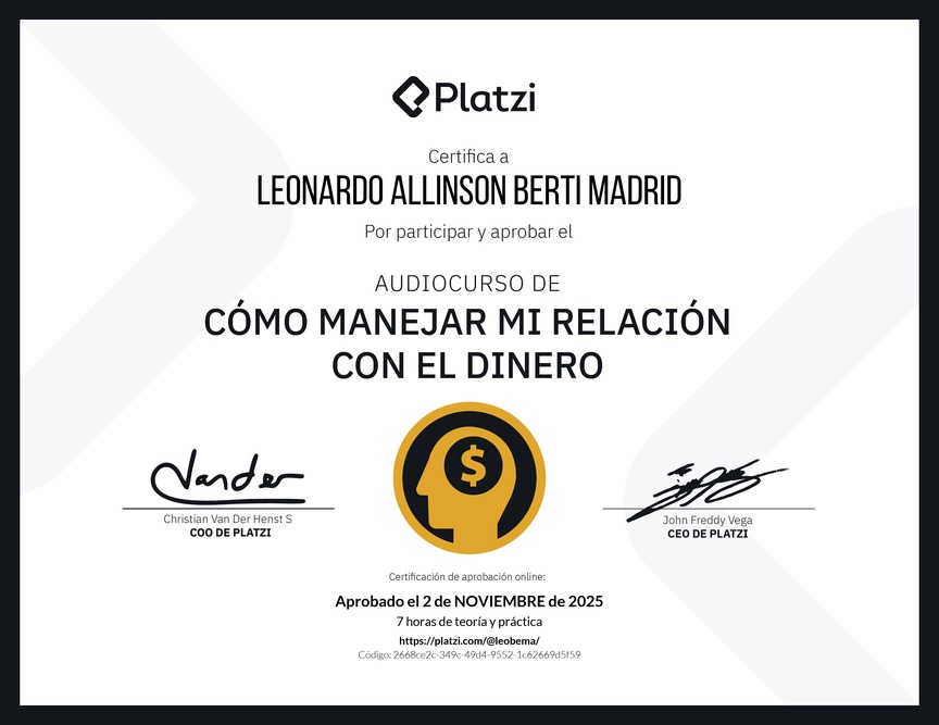 Diploma del Curso de Estrategias Financieras personales
