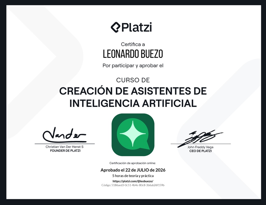 Diploma de Crea un asistente de IA que trabaje por ti sin programar
