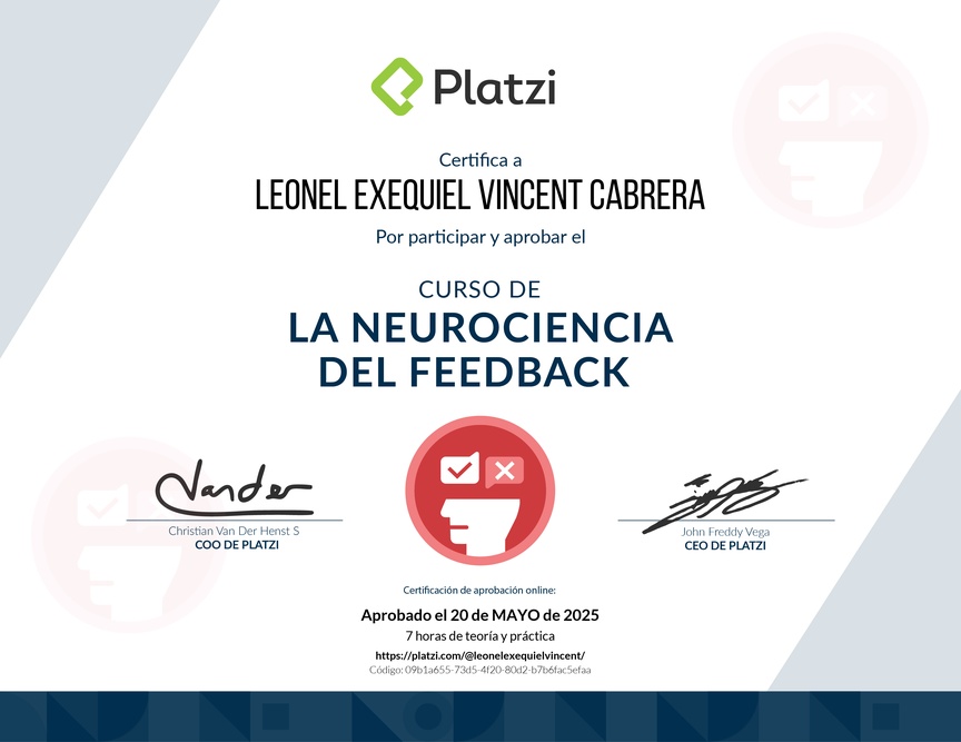 Diploma de Audiocurso sobre la Neurociencia del Feedback