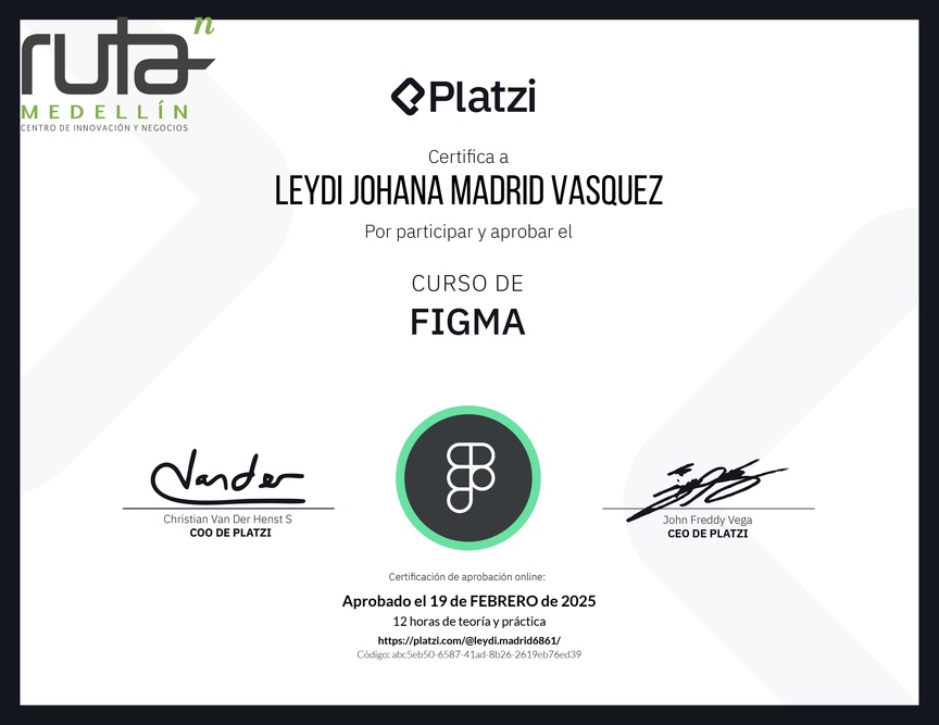 Diploma del Curso de Figma