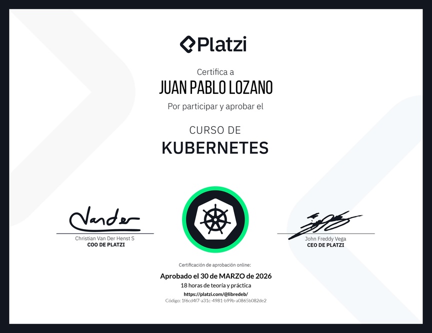 Diploma del Curso de Kubernetes