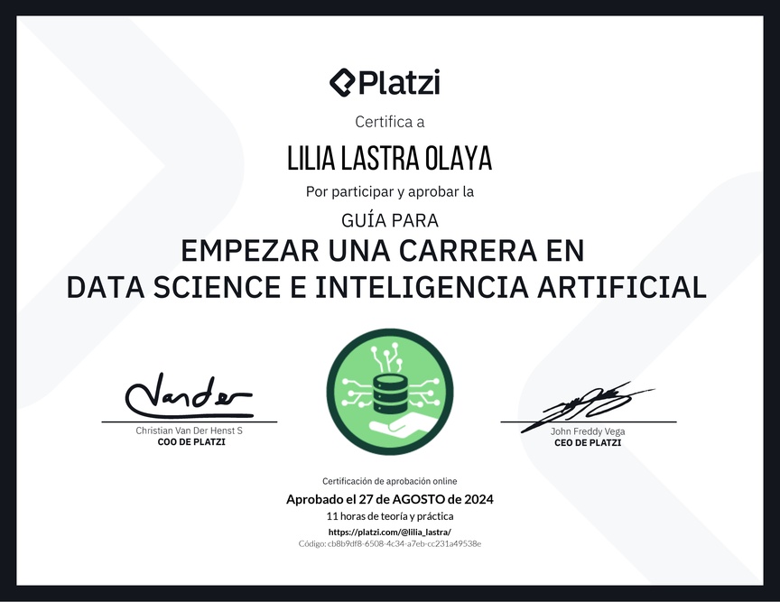Diploma de Guía para Empezar una Carrera en Data Science e Inteligencia Artificial
