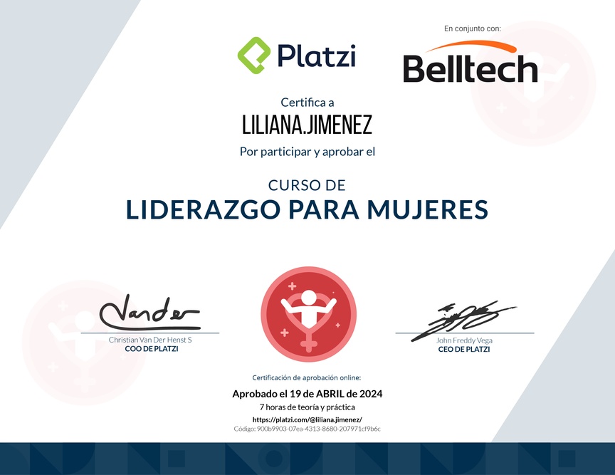 Diploma de Audiocurso de Liderazgo para Mujeres