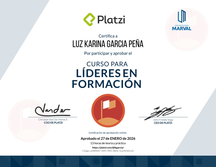 Diploma del Curso para Líderes en Formación