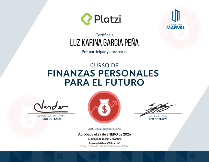 Diploma del Curso de Planificación Financiera para el Futuro