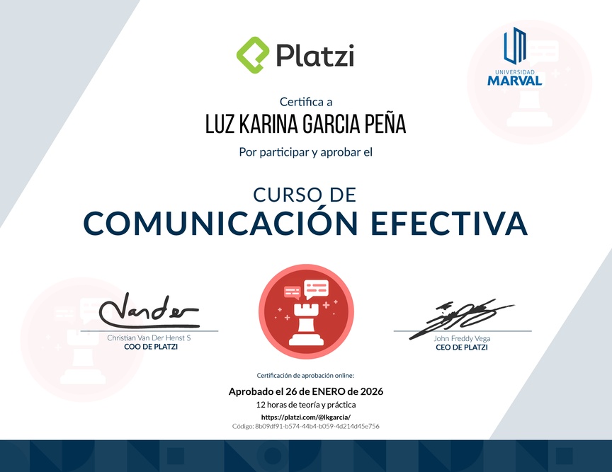 Diploma de Audiocurso de Comunicación Efectiva