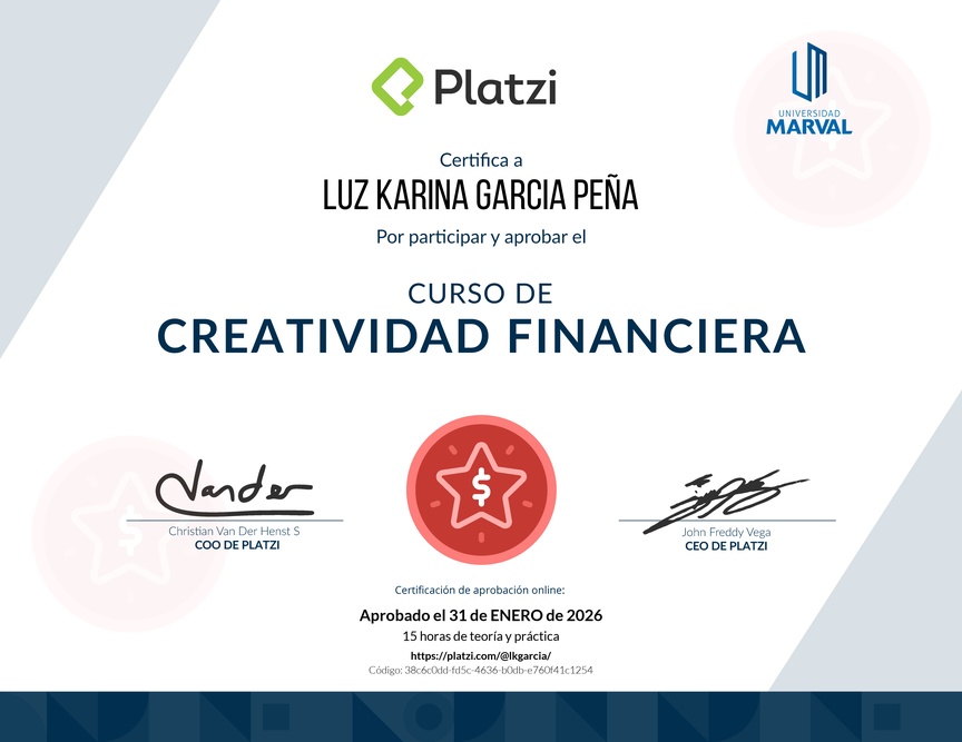 Diploma del Curso para Generar Ingresos adicionales y diversificar tus finanzas