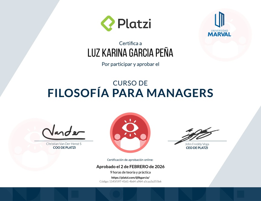 Diploma de Audiocurso de Filosofía para Managers