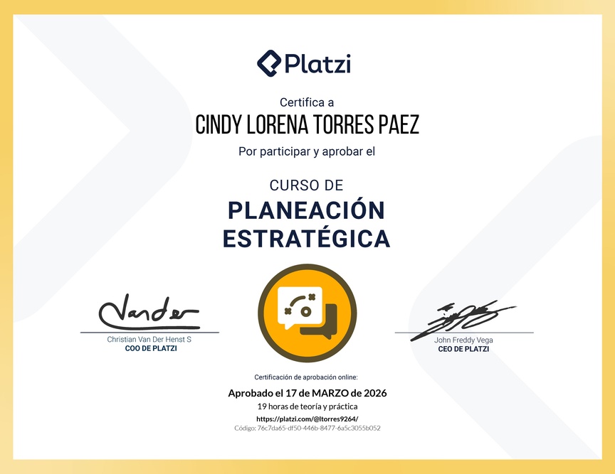 Diploma del Curso de Planeación Estratégica
