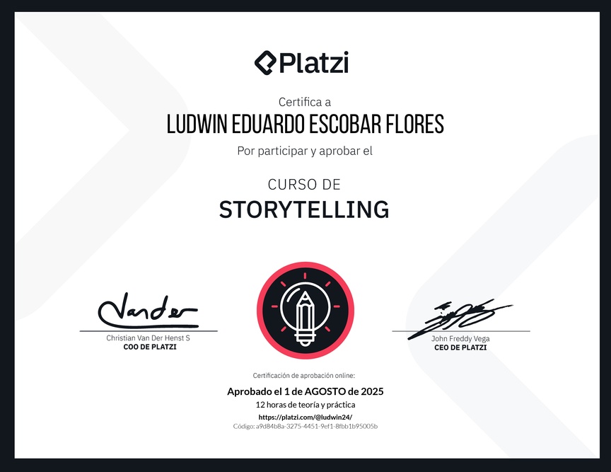 Diploma del Curso de Storytelling