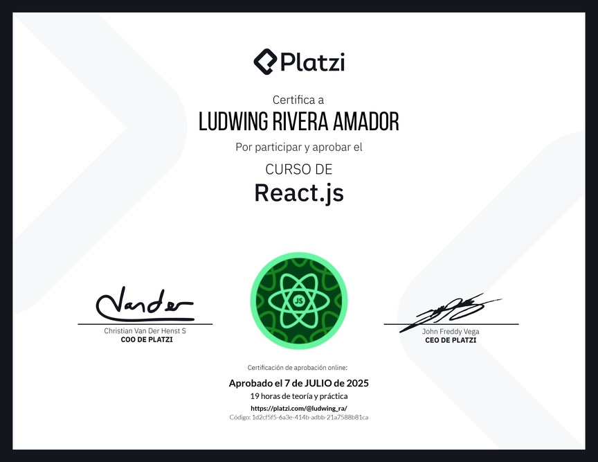 Diploma del Curso de React.js