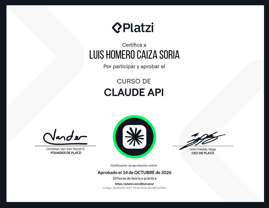 Diploma del Curso de Claude API