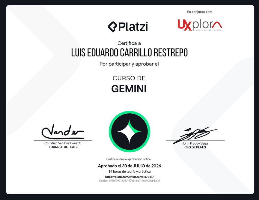 Diploma del Curso de Gemini