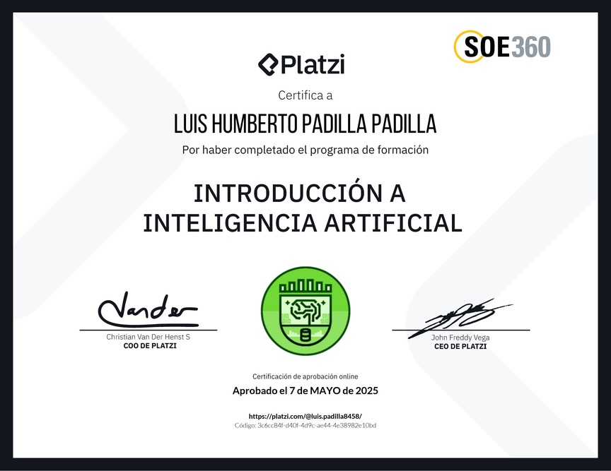 Diploma de la Ruta de Aprendizaje de Introducción a AI