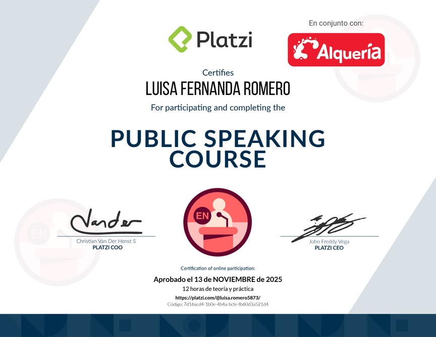 Diploma de Taller de Oratoria