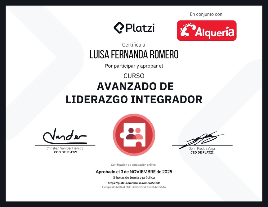Diploma del Curso Avanzado de Liderazgo: Adapta tu Estilo de Liderazgo