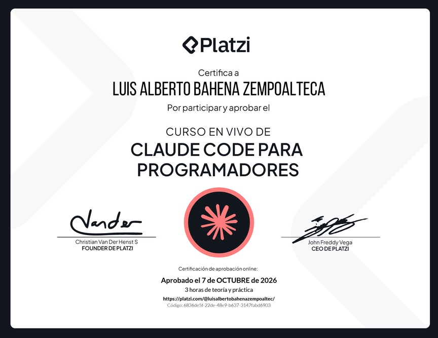 Diploma de Claude Code para Programadores