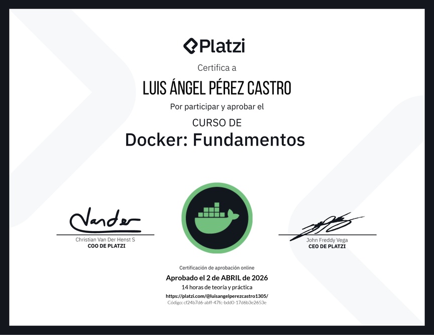 Diploma del Curso de Docker: Fundamentos