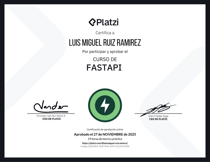 Diploma del Curso de FastAPI