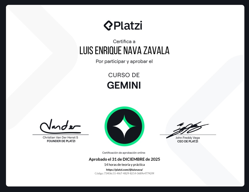 Diploma del Curso de Gemini