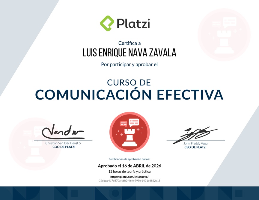 Diploma de Audiocurso de Comunicación Efectiva