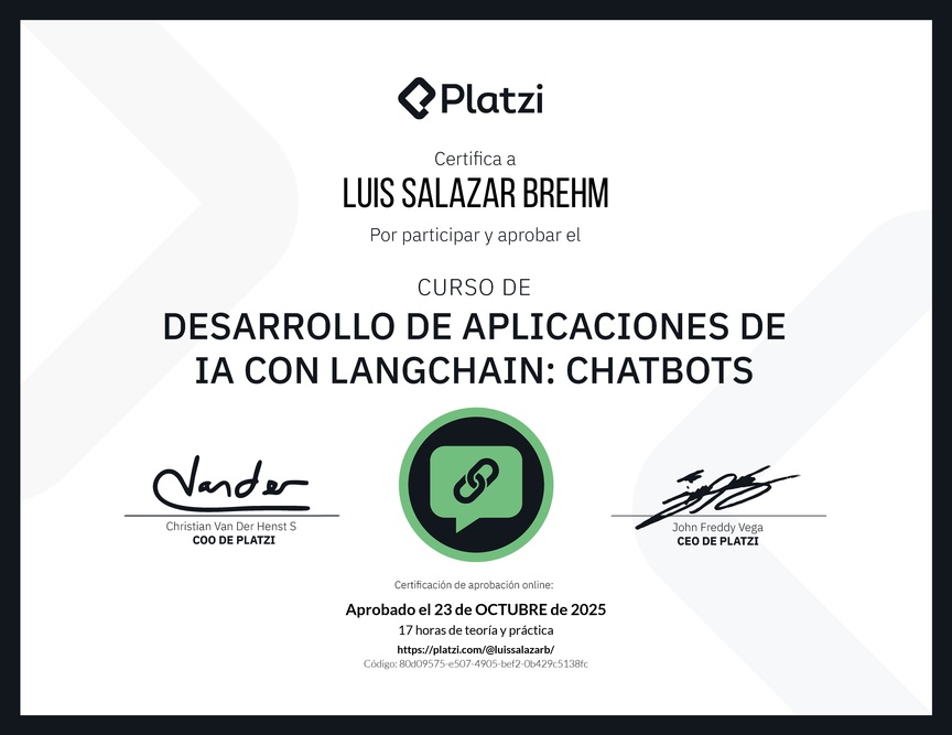 Diploma del Curso de LangChain
