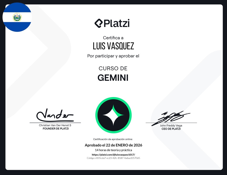 Diploma del Curso de Gemini