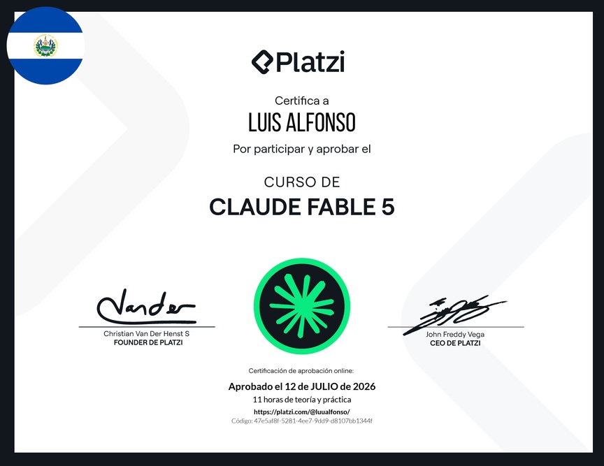 Diploma de Claude Fable 5