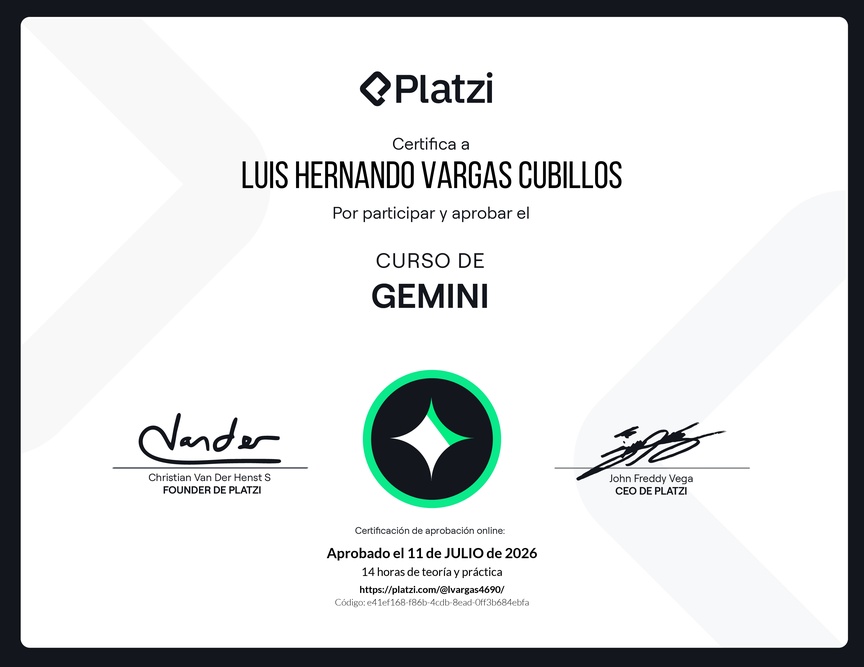 Diploma del Curso de Gemini