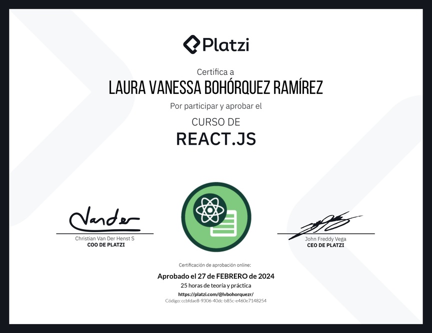Diploma del Curso de React.js