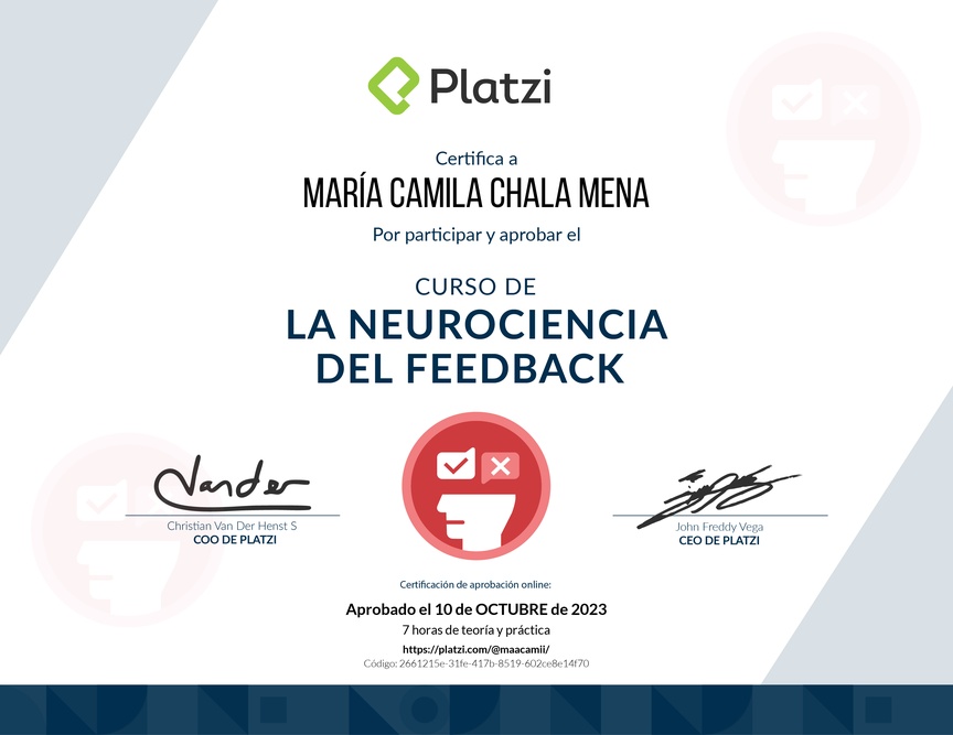 Diploma de Audiocurso sobre la Neurociencia del Feedback