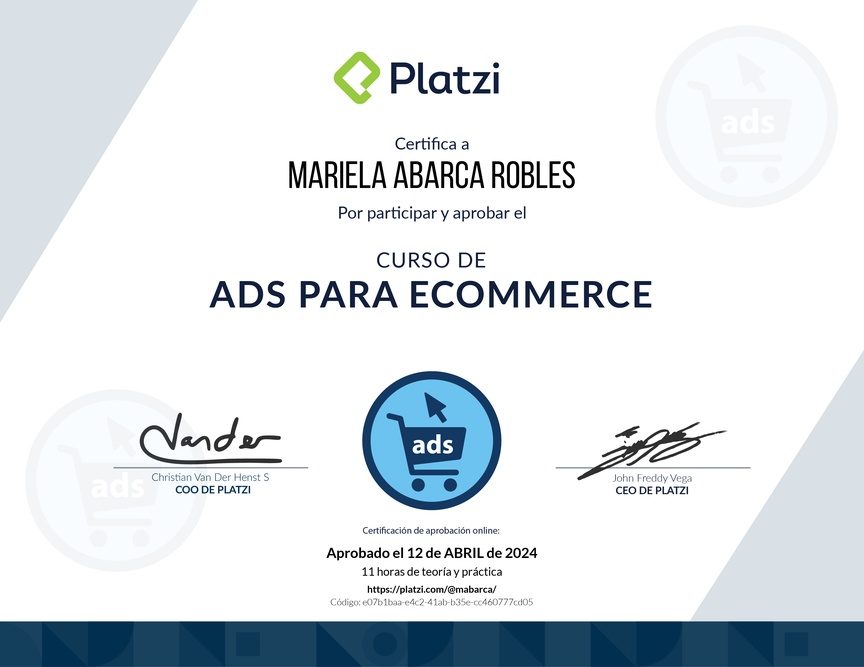 Diploma del Curso de Ads para Ecommerce: Tu Guía para Pauta Exitosa