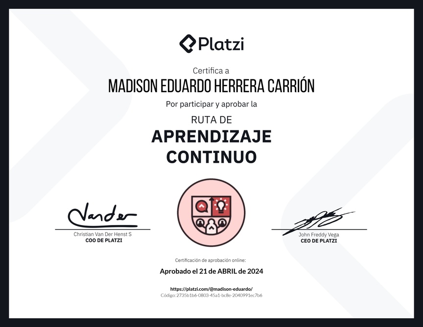 Diploma de la Ruta de Aprendizaje de Aprendizaje continuo