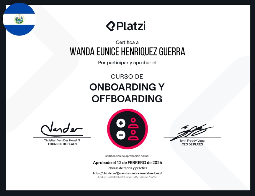 Diploma del Curso de Onboarding y Offboarding