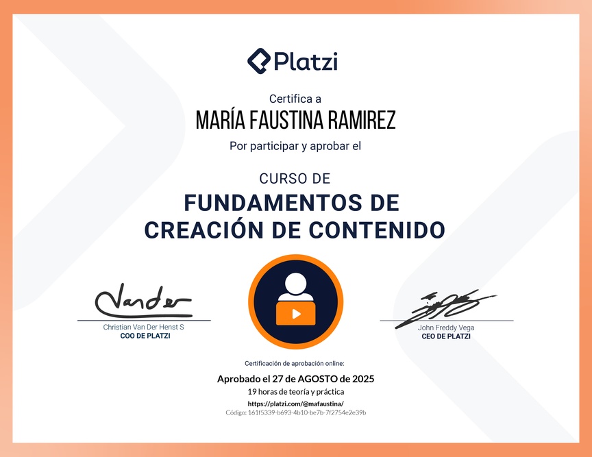 Diploma del Curso de Introducción a la Creación de Contenidos Digitales