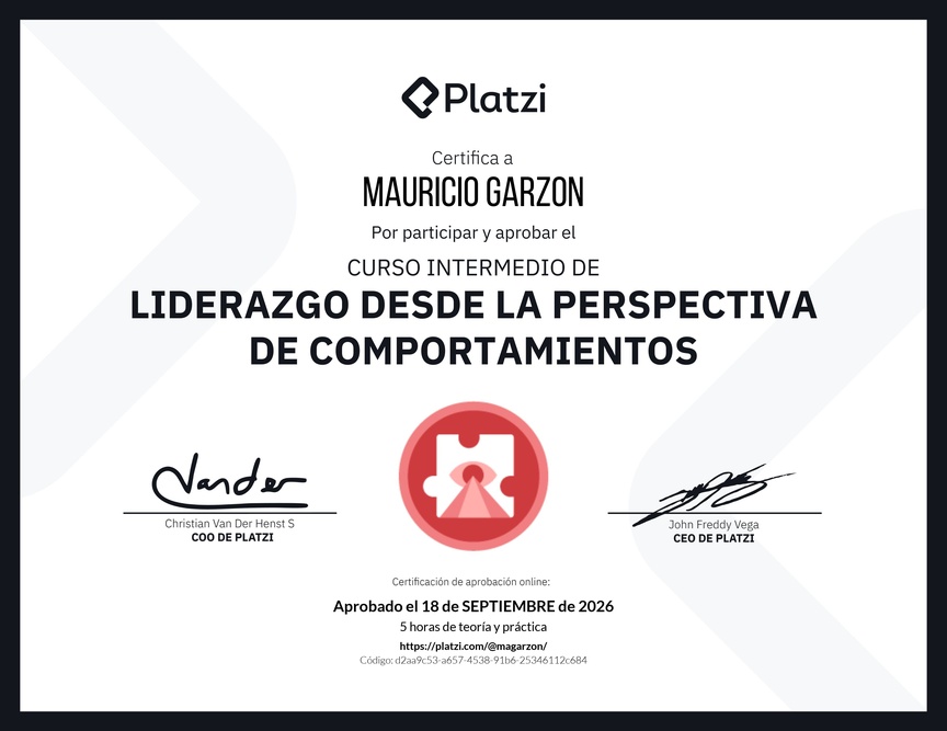 Diploma del Curso Intermedio de Liderazgo: Identifica los Tipos de Liderazgo