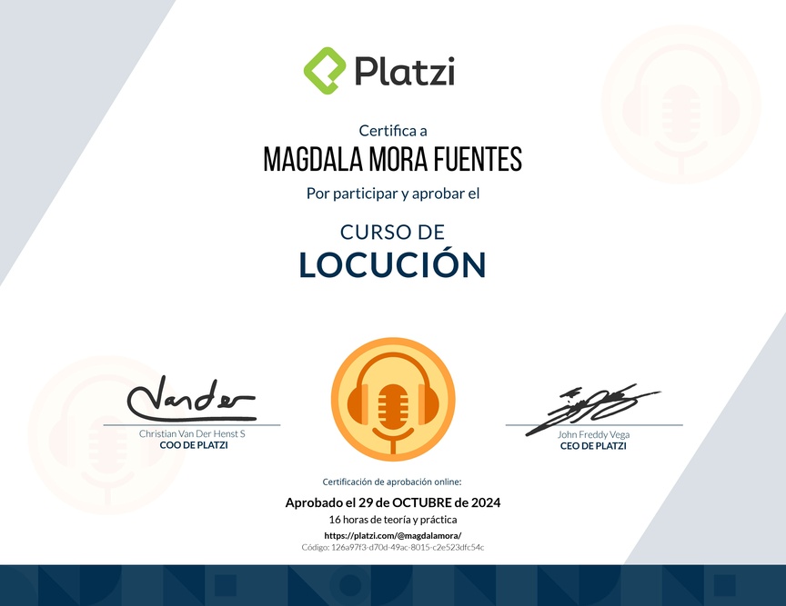 Diploma del Curso de Locución